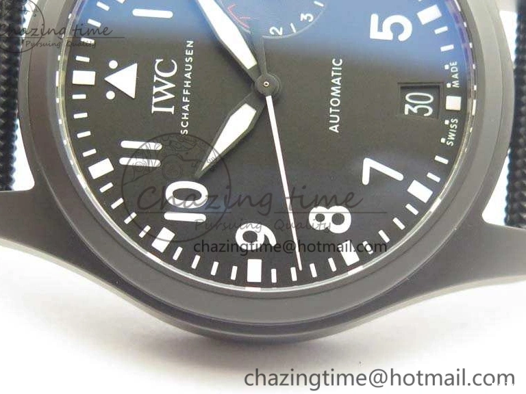 MIROTIME 0815 Big Pilot Real PR IW502001 Real Ceramic ZF 1:1 Best Edition On Black Calfskin Strap A51111 V Seasonal 7227